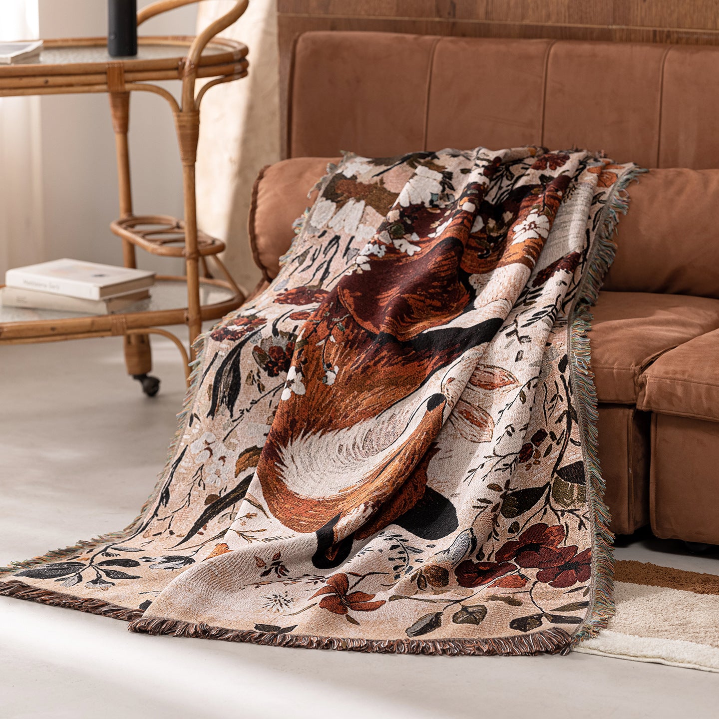 Whimsical Animal Artwork Throw Blanket