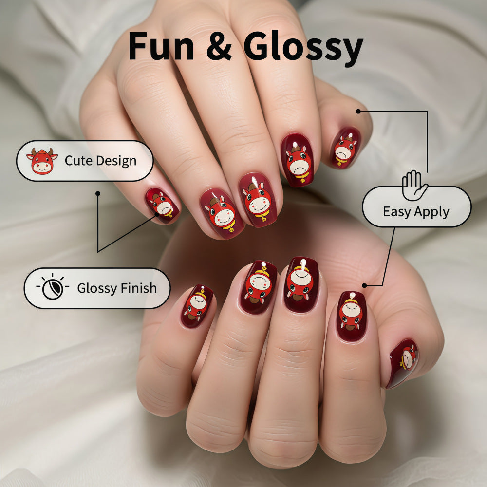 Funny art nails with animal motifs Acalora