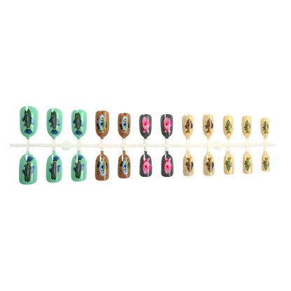 Creative Press-On Nail Art Set with Unique Insect Designs Acalora