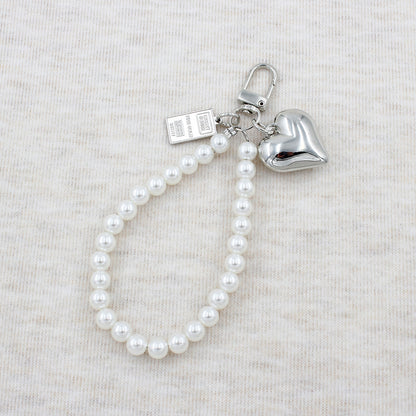 Elegant Pearl Beaded Keychain Acalora