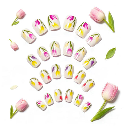 Elegant Floral Nail Art Acalora