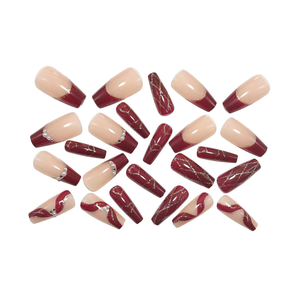 Artificial nails with elegant rhinestone embellishments Acalora