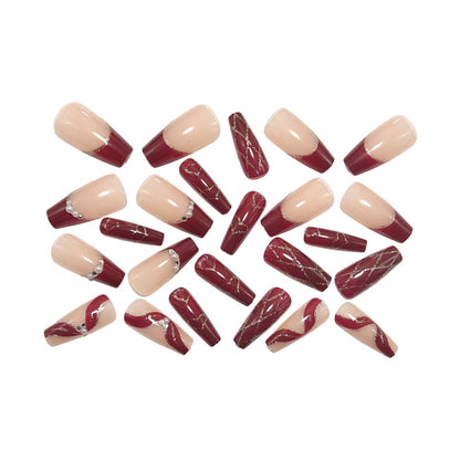 Artificial nails with elegant rhinestone embellishments Acalora