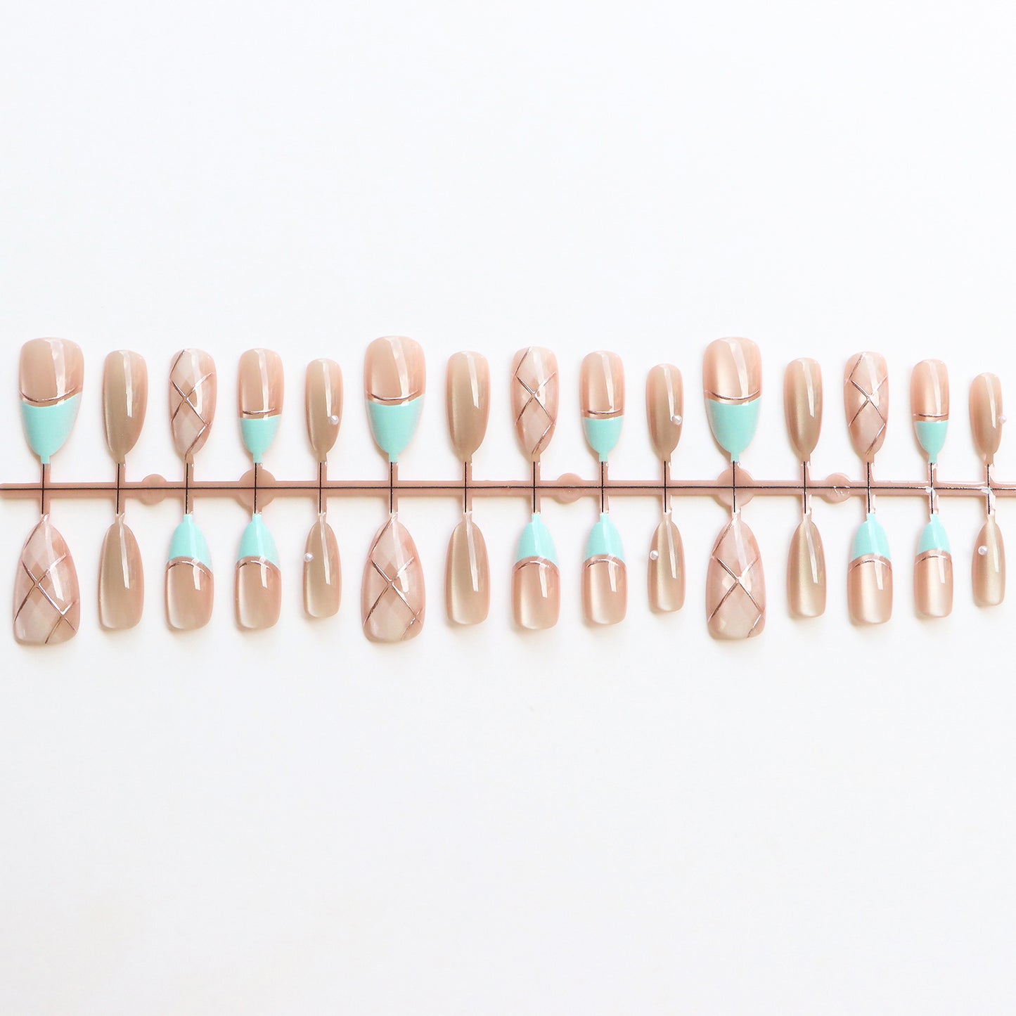 Elegant Artistic Press-On Nail Set Acalora
