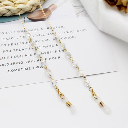 Crystal-Embellished Eyewear Chain Acalora