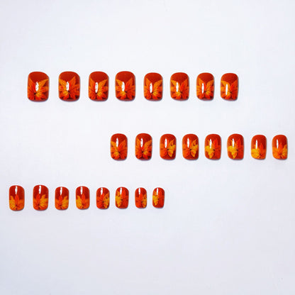 Autumn Leaf Pattern Nail Art Acalora