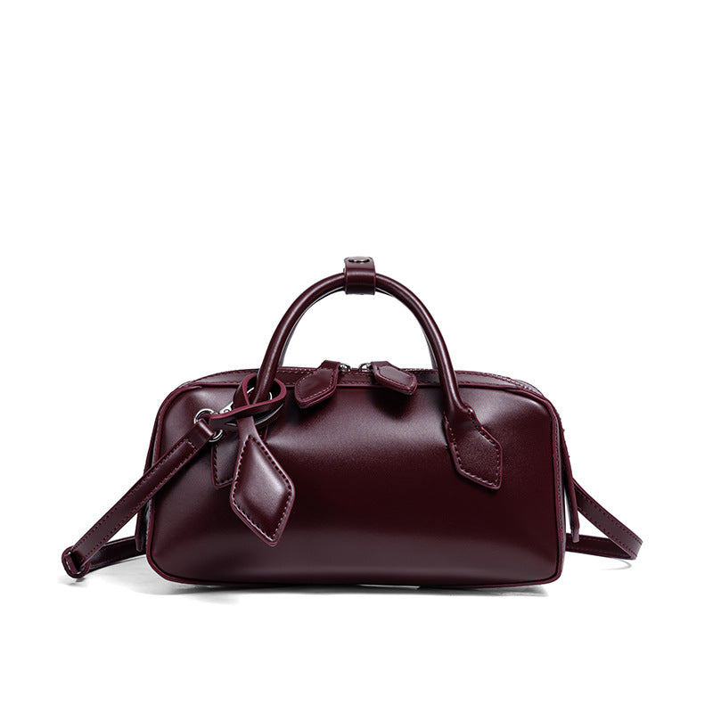 Structured Leather Mini Satchel Acalora
