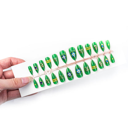 Glamorous Sporty Artificial Nail Set Acalora