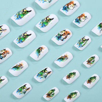 Artistic Animal Motif Press-On Nail Set Acalora