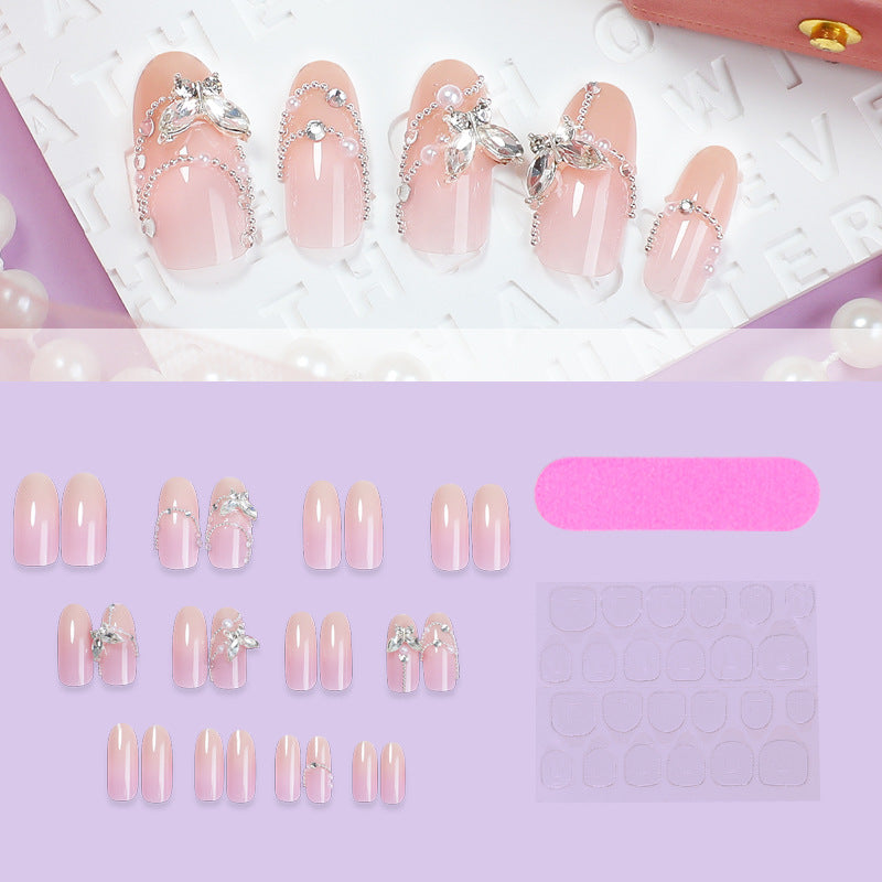 Crystal-Embellished Press-On Nail Set Acalora