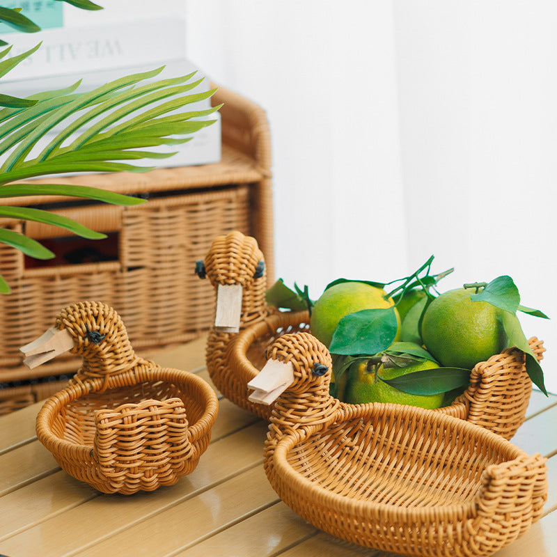 Decorative Wicker Duck Acalora