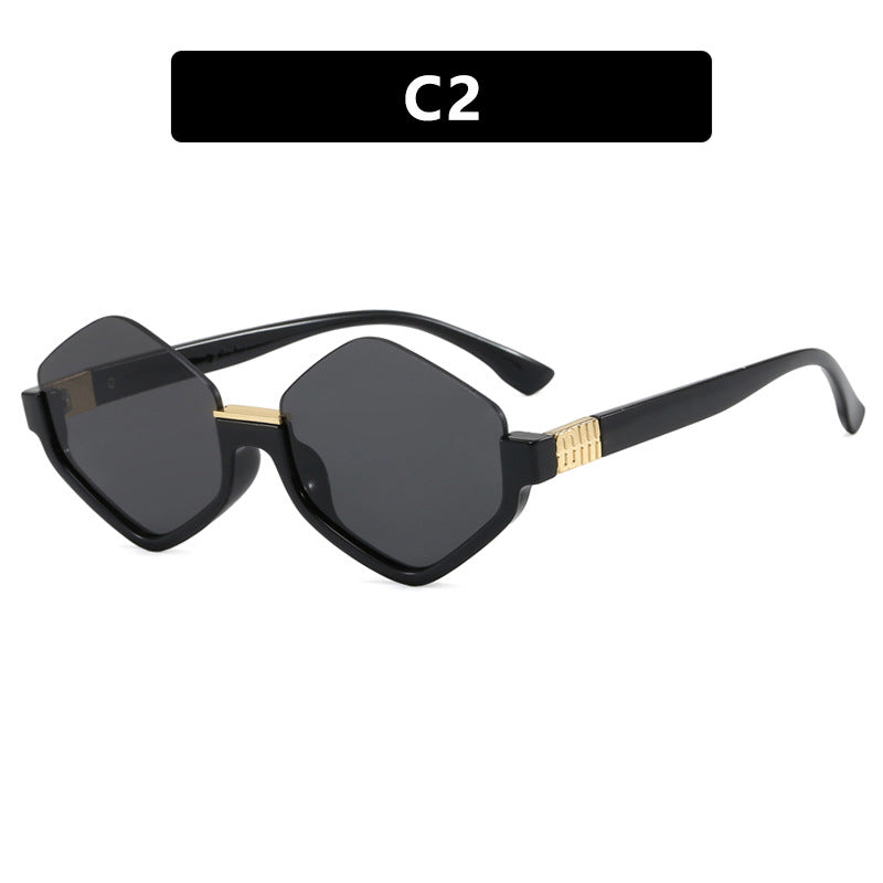 Women's fashionable sunglasses with trendy hexagonal frame and protective lenses Bowlift