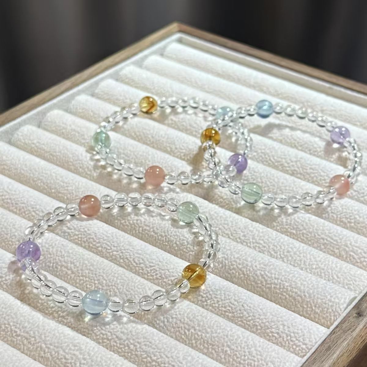 Adjustable Gemstone Stretch Bracelet Acalora