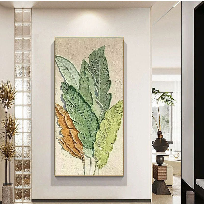 Textured Leaf Wall Art