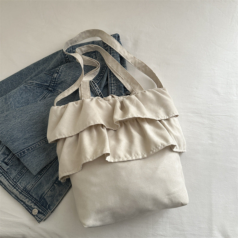 Chic Ruffled Tote Bag Acalora