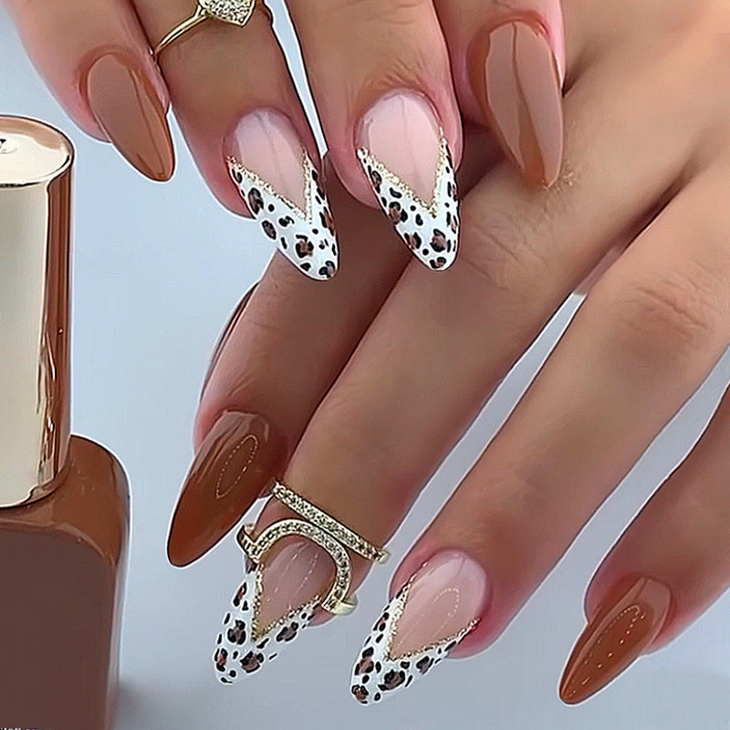 Decorative Press-On Nail Set with Unique Patterns Acalora