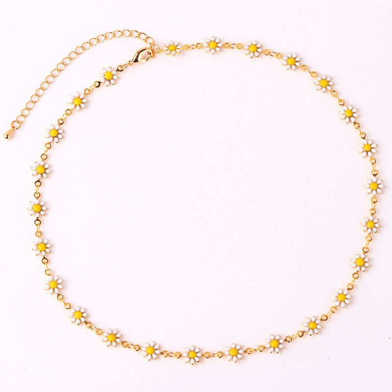 Floral Daisy Chain Necklace Acalora