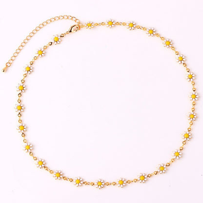 Floral Daisy Chain Necklace Acalora