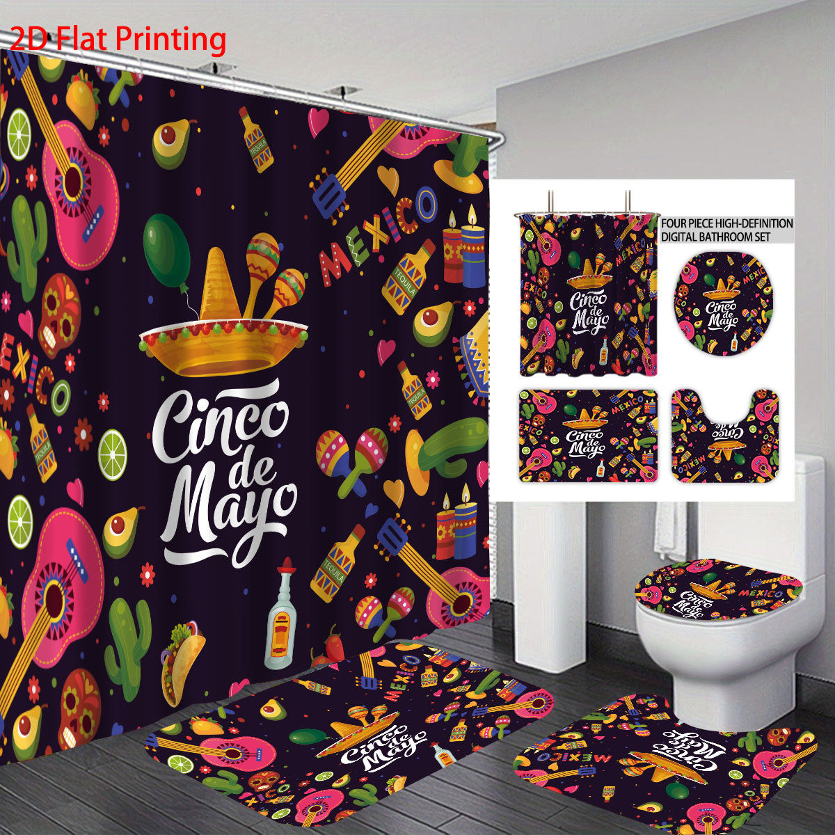 Cinco de Mayo-Themed Complete Bathroom Set