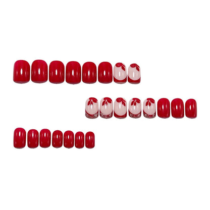 Artificial nails with floral design and elegant glitter details Acalora