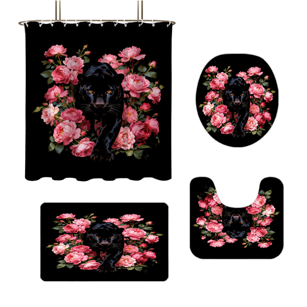 Autumn Leaves Digital Bathroom Set
