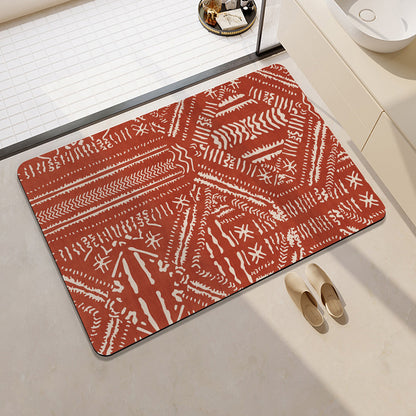 Abstract Geometric Pattern Bath Mat Acalora