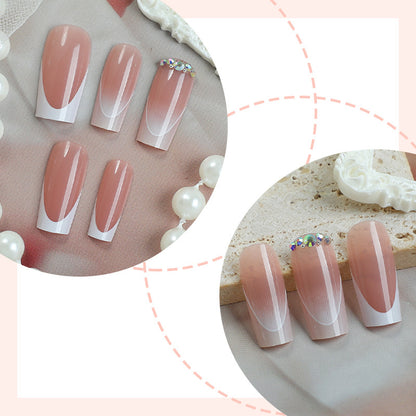 Premium Press-On Nail Set with Ombre and Gem Accents Acalora