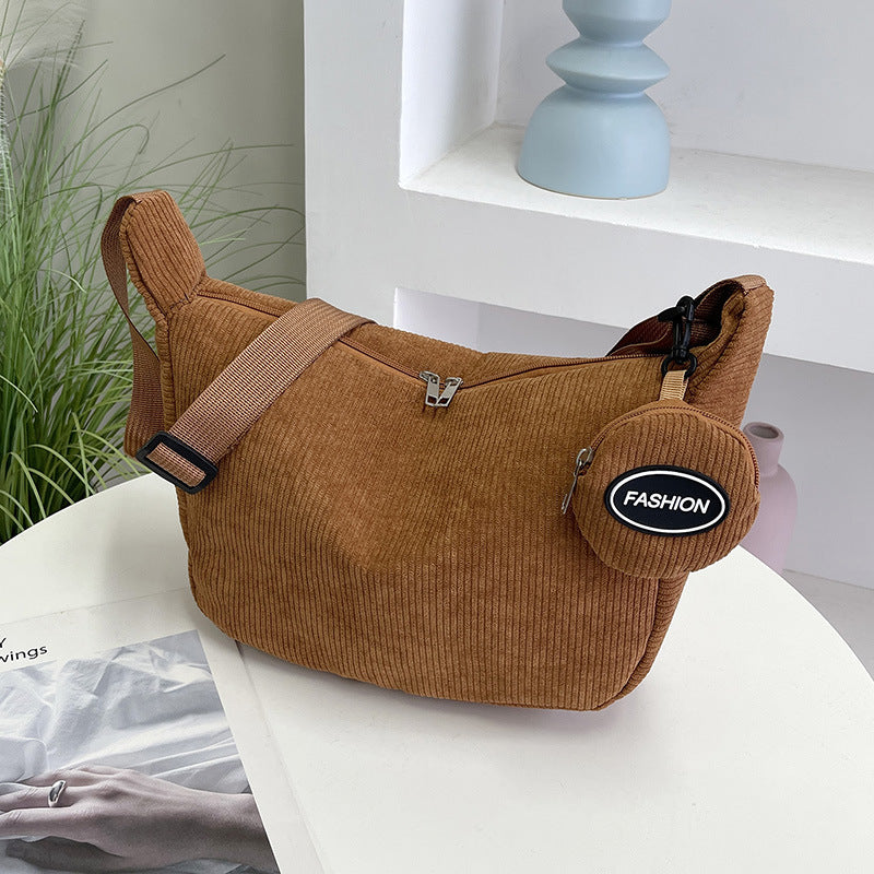 Casual Corduroy Crossbody Bag Acalora