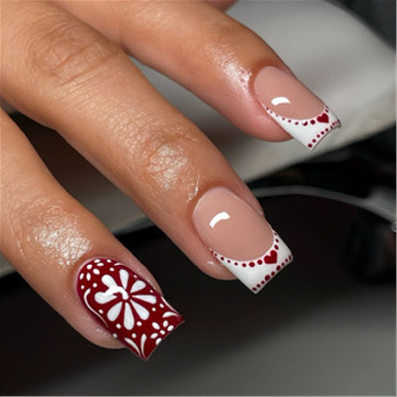 Artistic Press-On Nail Set with Premium Embellishments Acalora