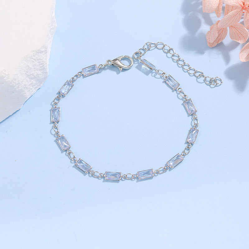 Elegant Glass Chain Bracelet Acalora