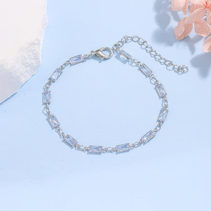 Elegant Glass Chain Bracelet Acalora