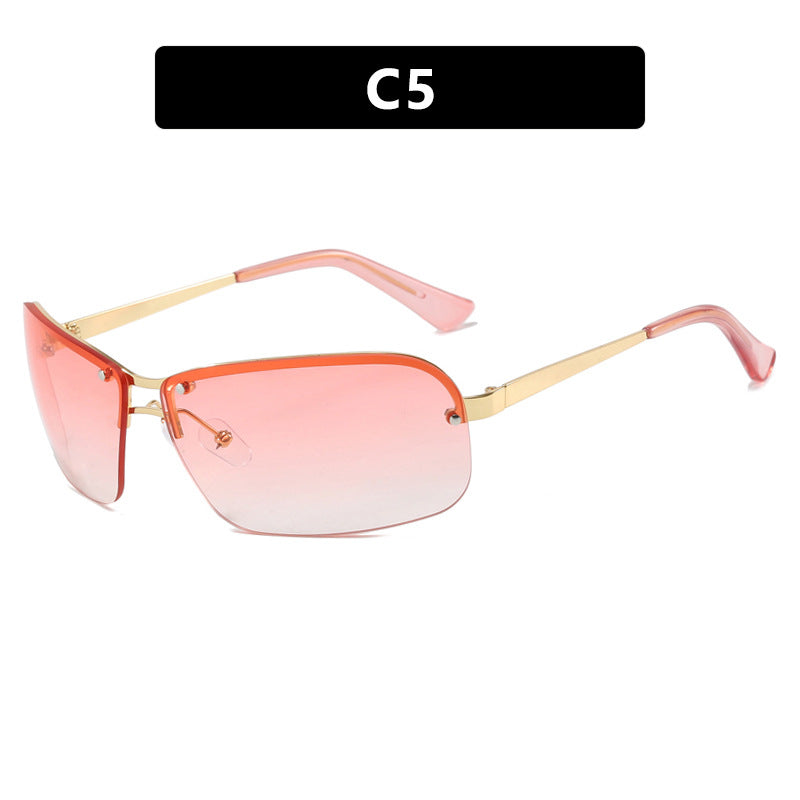 Women's sunglasses with large, elegant lenses and a modern metal frame Brehn