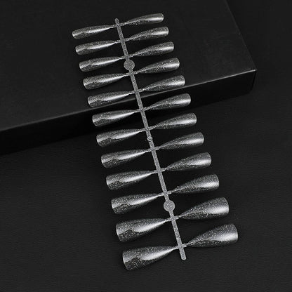 Glittering artificial nails in elegant design Acalora