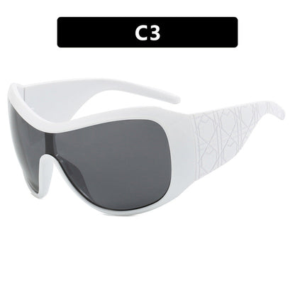 Women's sports sunglasses with wide protective frame and polarized lenses Skanto