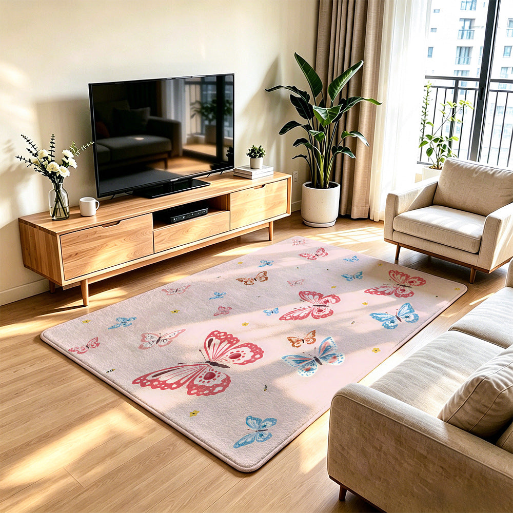 Unisex Decorative Butterfly Print Area Rug