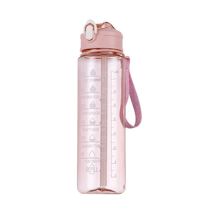 Women's Motivational Water Bottle with Time Markers Bowlift