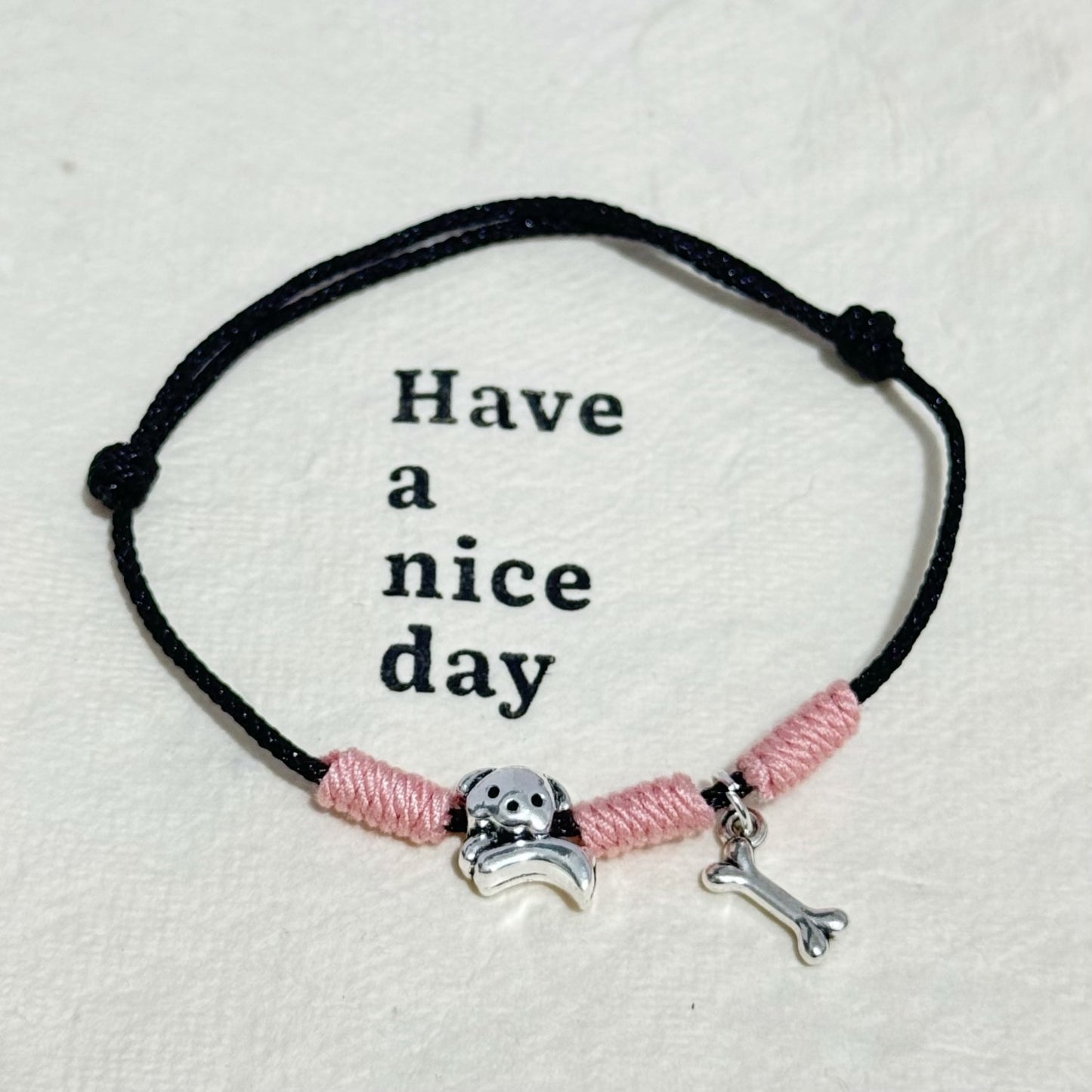 Adjustable Dog Theme Charm Bracelet Acalora