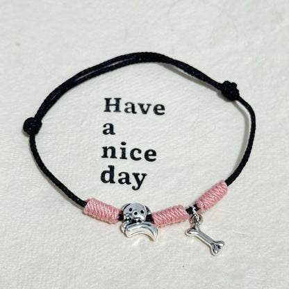 Adjustable Dog Theme Charm Bracelet Acalora