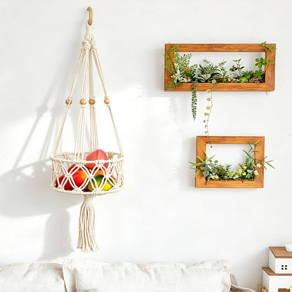 Hanging Plant Macrame Basket Acalora
