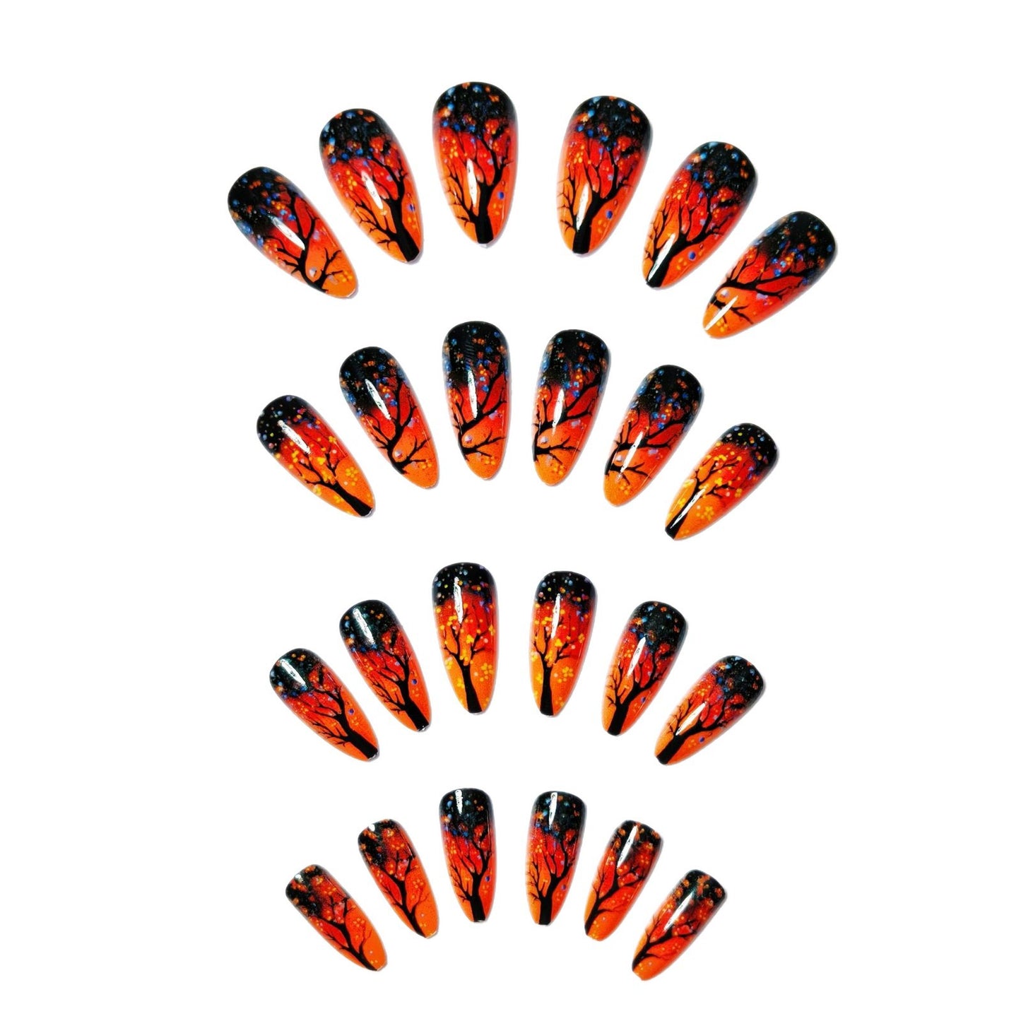 Artistic Autumn Grove Nail Art Acalora