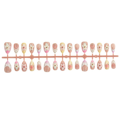 Decorative Floral Press-On Nails Art Set Acalora
