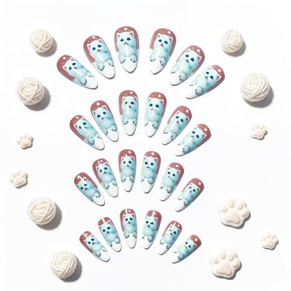 Playful Cat-Themed Nail Art Acalora