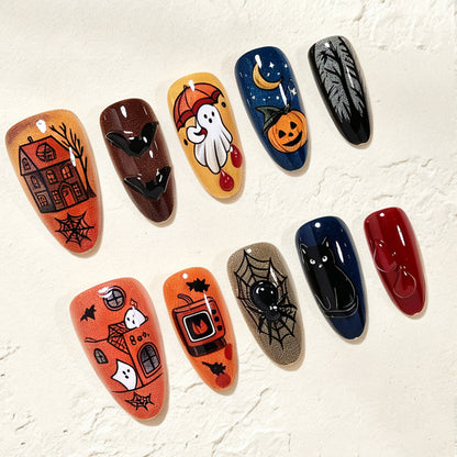 Halloween-Themed Nail Art Design Acalora