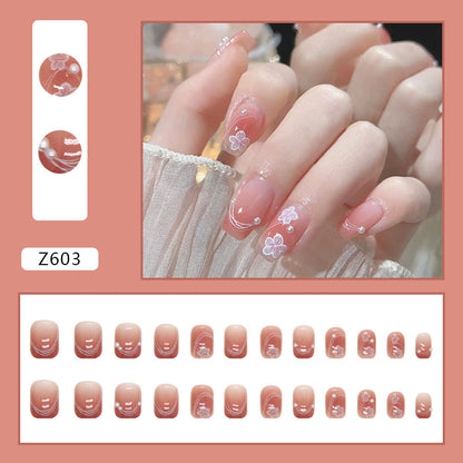 Floral Design Press-On Nails Acalora