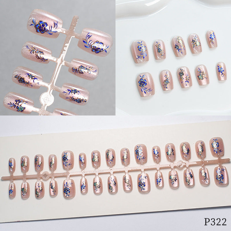 Floral Design Press-On Nail Tips Acalora