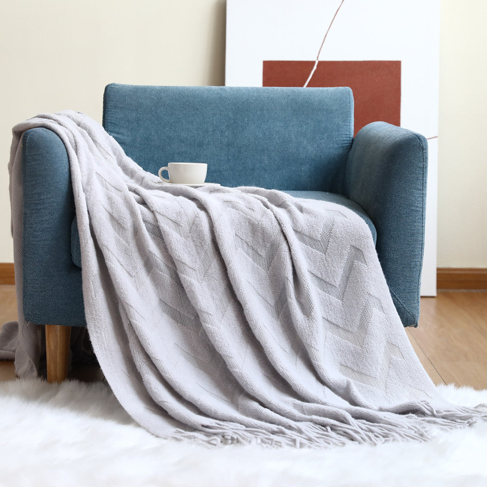 Cozy Textured Throw Blanket