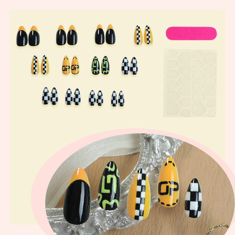 Racing Inspired Press-On Nail Set Acalora