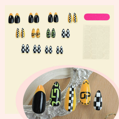 Racing Inspired Press-On Nail Set Acalora