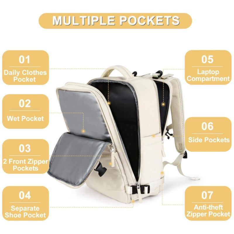 Multi-Compartment Travel Backpack Acalora