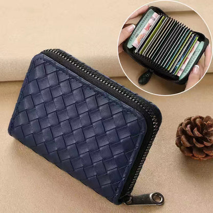 Compact Woven Zippered Card Holder Acalora